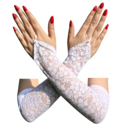 CrossGearX Mitaines Longues NESSA Blanches